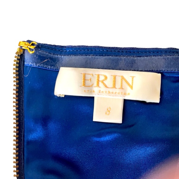 ERIN Erin Featherston CAROLINA Navy Striped Dress 8 - Picture 7 of 10